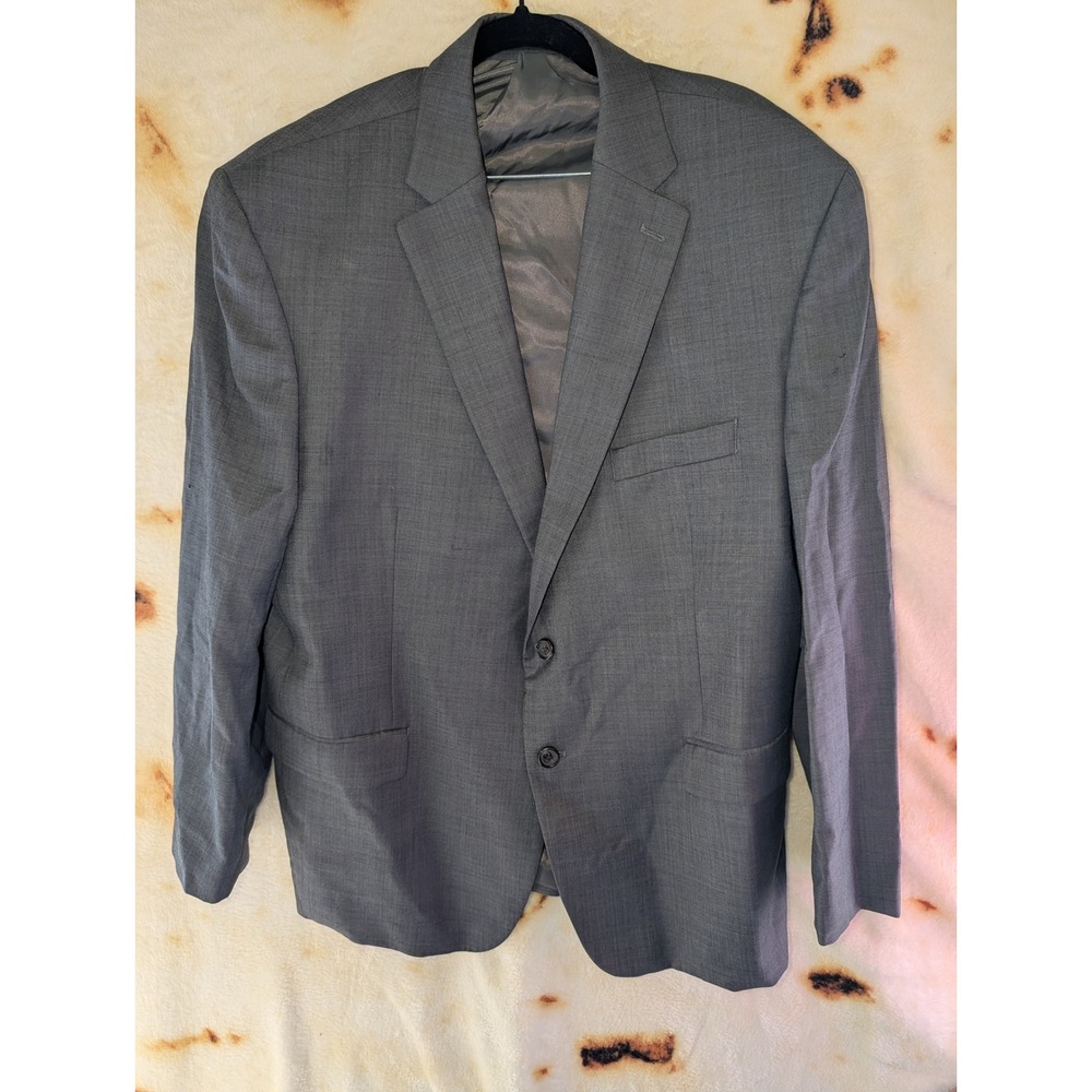 Lauren Ralph Lauren Blazer Mens 44R Grey Wool Sharkskin Two Button Sport Coat
